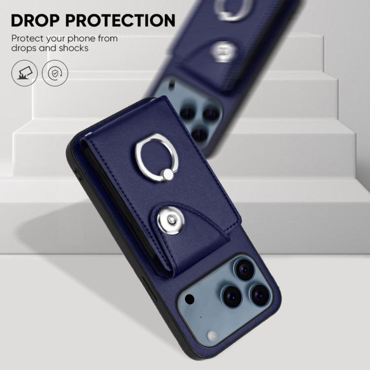 Funda para teléfono con soporte para anillo y bolsa para tarjeta de órgano, For iPhone 18 Pro / 17 Pro, For iPhone 18 Pro Max / 17 Pro Max, For iPhone 17e / 16e, For iPhone 17, For iPhone Air, For iPhone 16 Pro Max, For iPhone 16 Pro, For iPhone 16 Plus
