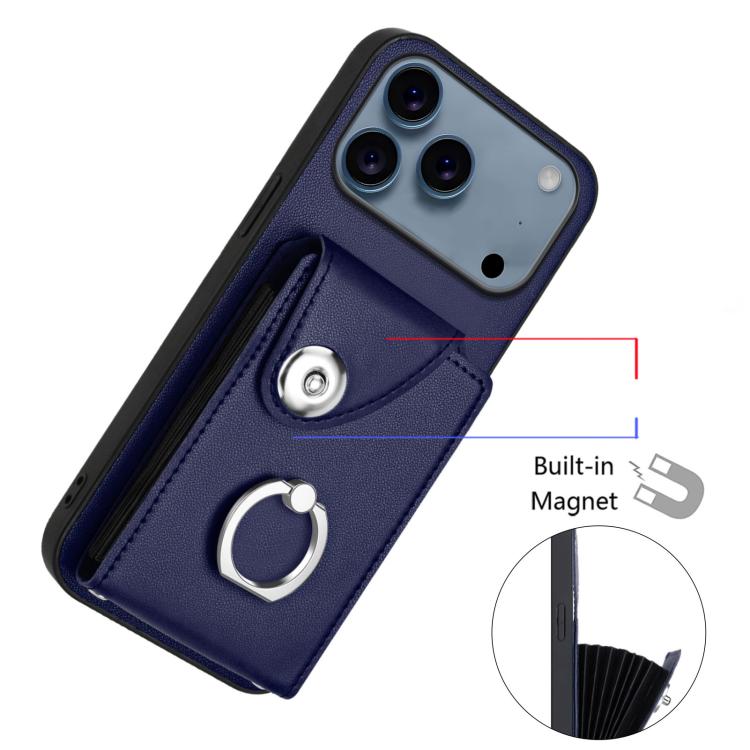 Funda para teléfono con soporte para anillo y bolsa para tarjeta de órgano, For iPhone 18 Pro / 17 Pro, For iPhone 18 Pro Max / 17 Pro Max, For iPhone 17e / 16e, For iPhone 17, For iPhone Air, For iPhone 16 Pro Max, For iPhone 16 Pro, For iPhone 16 Plus
