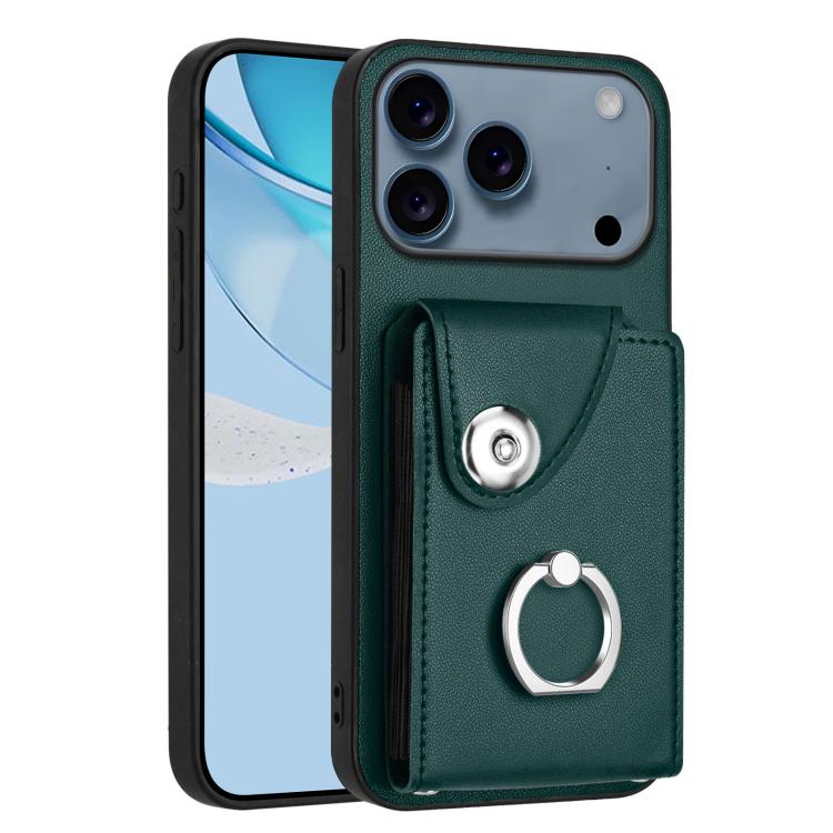 Funda para teléfono con soporte para anillo y bolsa para tarjeta de órgano, For iPhone 18 Pro / 17 Pro, For iPhone 18 Pro Max / 17 Pro Max, For iPhone 17e / 16e, For iPhone 17, For iPhone Air, For iPhone 16 Pro Max, For iPhone 16 Pro, For iPhone 16 Plus
