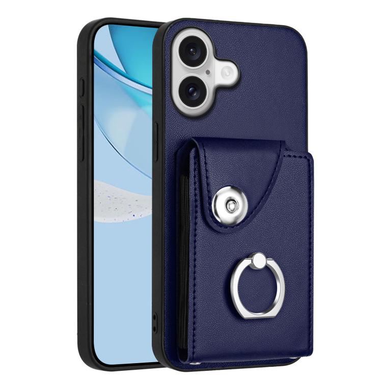 Funda para teléfono con soporte para anillo y bolsa para tarjeta de órgano, For iPhone 18 Pro / 17 Pro, For iPhone 18 Pro Max / 17 Pro Max, For iPhone 17e / 16e, For iPhone 17, For iPhone Air, For iPhone 16 Pro Max, For iPhone 16 Pro, For iPhone 16 Plus