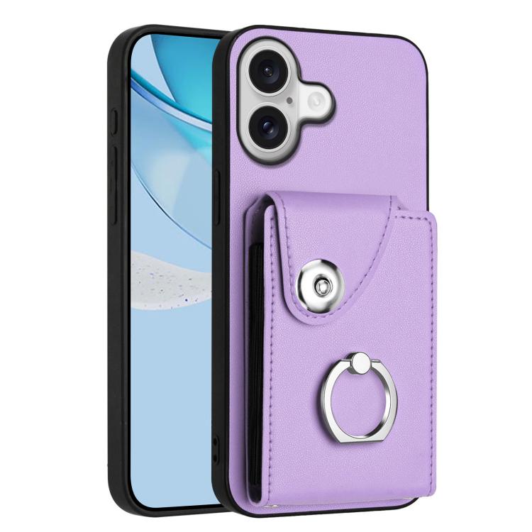 Funda para teléfono con soporte para anillo y bolsa para tarjeta de órgano, For iPhone 18 Pro / 17 Pro, For iPhone 18 Pro Max / 17 Pro Max, For iPhone 17e / 16e, For iPhone 17, For iPhone Air, For iPhone 16 Pro Max, For iPhone 16 Pro, For iPhone 16 Plus