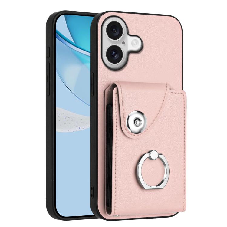 Funda para teléfono con soporte para anillo y bolsa para tarjeta de órgano, For iPhone 18 Pro / 17 Pro, For iPhone 18 Pro Max / 17 Pro Max, For iPhone 17e / 16e, For iPhone 17, For iPhone Air, For iPhone 16 Pro Max, For iPhone 16 Pro, For iPhone 16 Plus