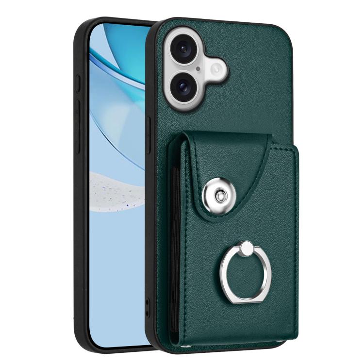 Funda para teléfono con soporte para anillo y bolsa para tarjeta de órgano, For iPhone 18 Pro / 17 Pro, For iPhone 18 Pro Max / 17 Pro Max, For iPhone 17e / 16e, For iPhone 17, For iPhone Air, For iPhone 16 Pro Max, For iPhone 16 Pro, For iPhone 16 Plus