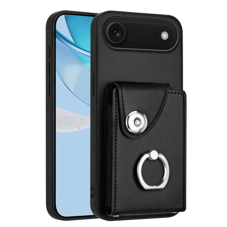 Funda para teléfono con soporte para anillo y bolsa para tarjeta de órgano, For iPhone 18 Pro / 17 Pro, For iPhone 18 Pro Max / 17 Pro Max, For iPhone 17e / 16e, For iPhone 17, For iPhone Air, For iPhone 16 Pro Max, For iPhone 16 Pro, For iPhone 16 Plus