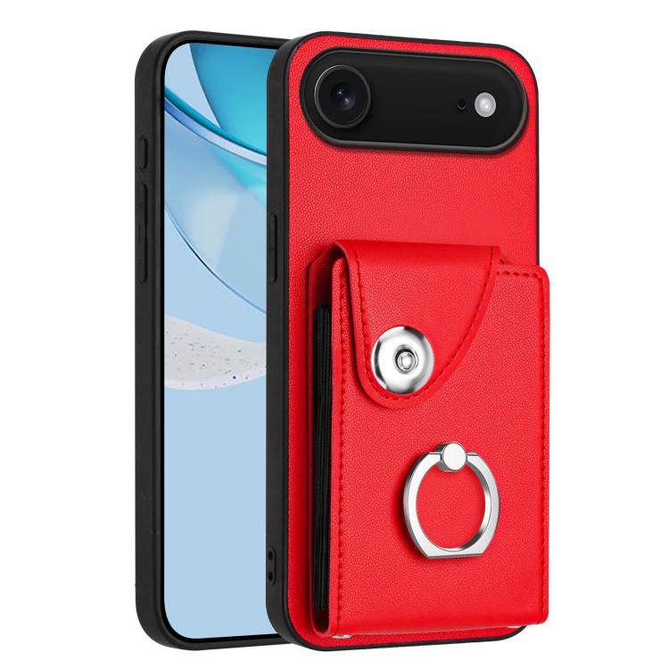 Funda para teléfono con soporte para anillo y bolsa para tarjeta de órgano, For iPhone 18 Pro / 17 Pro, For iPhone 18 Pro Max / 17 Pro Max, For iPhone 17e / 16e, For iPhone 17, For iPhone Air, For iPhone 16 Pro Max, For iPhone 16 Pro, For iPhone 16 Plus