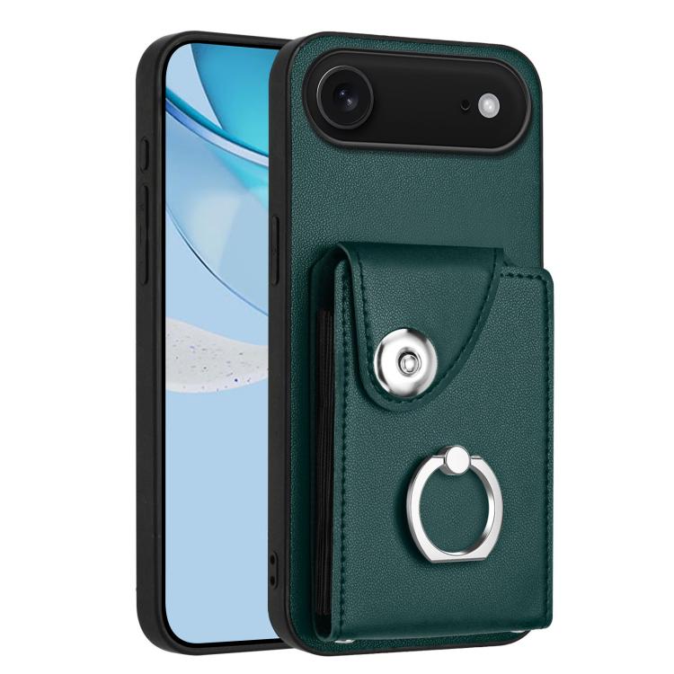 Funda para teléfono con soporte para anillo y bolsa para tarjeta de órgano, For iPhone 18 Pro / 17 Pro, For iPhone 18 Pro Max / 17 Pro Max, For iPhone 17e / 16e, For iPhone 17, For iPhone Air, For iPhone 16 Pro Max, For iPhone 16 Pro, For iPhone 16 Plus