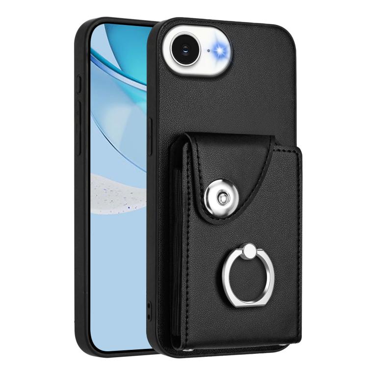 Funda para teléfono con soporte para anillo y bolsa para tarjeta de órgano, For iPhone 18 Pro / 17 Pro, For iPhone 18 Pro Max / 17 Pro Max, For iPhone 17e / 16e, For iPhone 17, For iPhone Air, For iPhone 16 Pro Max, For iPhone 16 Pro, For iPhone 16 Plus