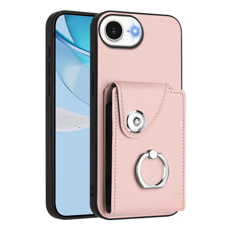Funda para teléfono con soporte para anillo y bolsa para tarjeta de órgano, For iPhone 18 Pro / 17 Pro, For iPhone 18 Pro Max / 17 Pro Max, For iPhone 17e / 16e, For iPhone 17, For iPhone Air, For iPhone 16 Pro Max, For iPhone 16 Pro, For iPhone 16 Plus