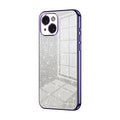 Caja de teléfono galvanizada con polvo de brillo degradado, For iPhone 15, For iPhone 14 Plus, For iPhone 14, For iPhone 14 Pro, For iPhone 14 Pro Max, For iPhone SE 2022 / 2020 / 8 / 7