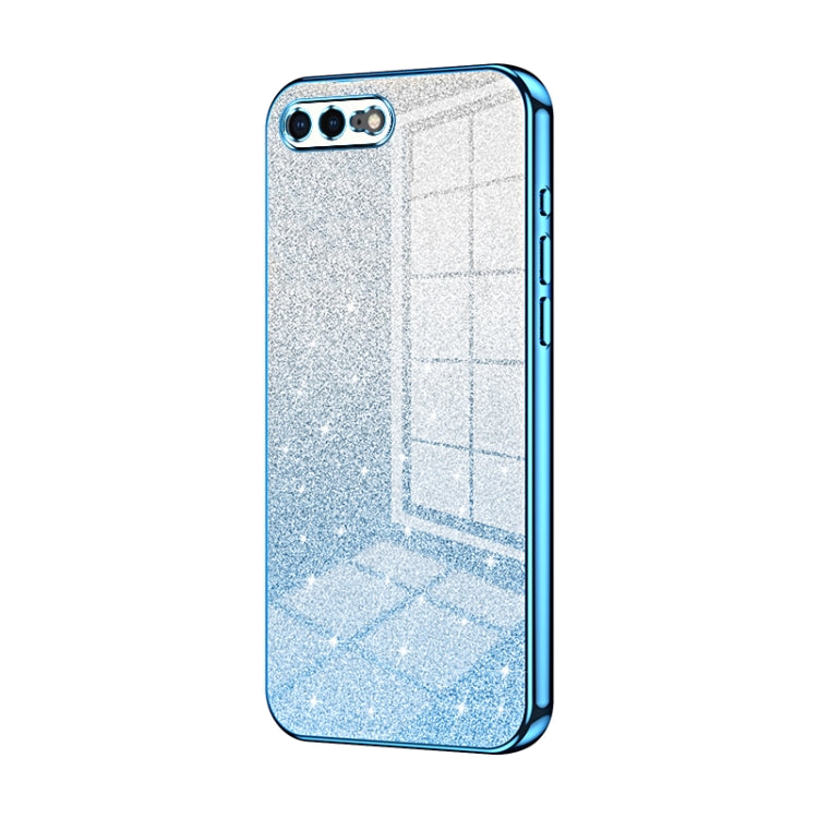 Caja de teléfono galvanizada con polvo de brillo degradado, For iPhone 8 Plus / 7 Plus