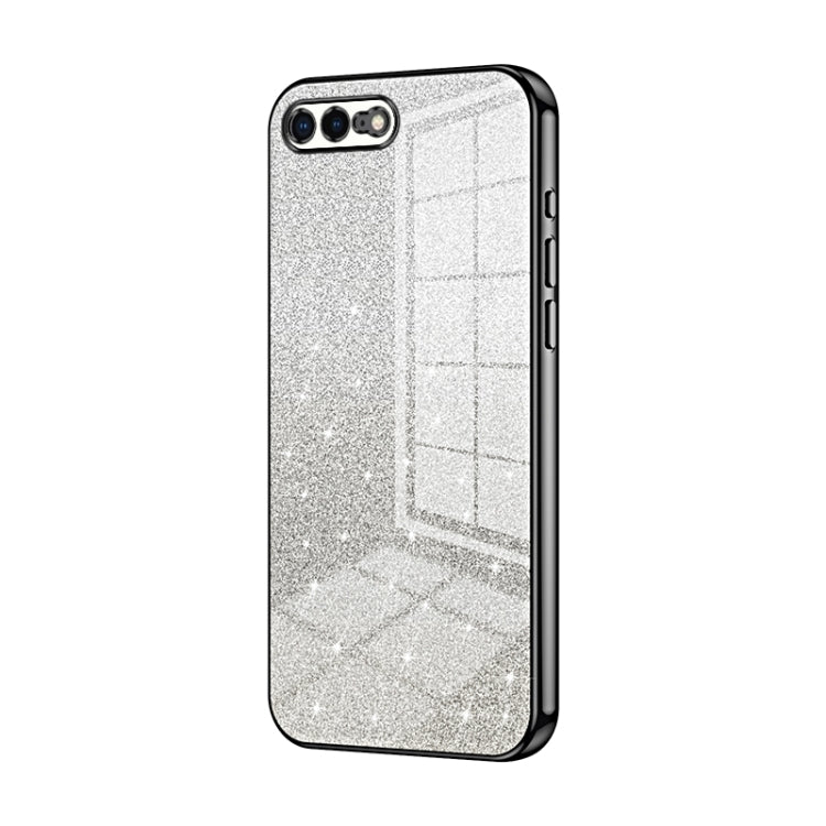 Caja de teléfono galvanizada con polvo de brillo degradado, For iPhone 8 Plus / 7 Plus