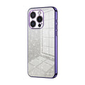 Caja de teléfono galvanizada con polvo de brillo degradado, For iPhone 16 Pro, For iPhone 16 Plus, For iPhone 16, For iPhone 15 Pro Max, For iPhone 15 Pro, For iPhone 15 Plus