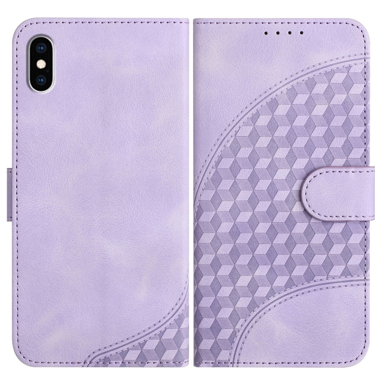 YX0060 Funda de cuero para teléfono con relieve de cabeza de elefante y cordón, For iPhone XS Max, For iPhone 8 Plus / 7 Plus