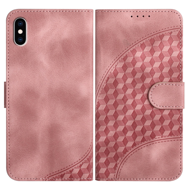 YX0060 Funda de cuero para teléfono con relieve de cabeza de elefante y cordón, For iPhone XS Max, For iPhone 8 Plus / 7 Plus