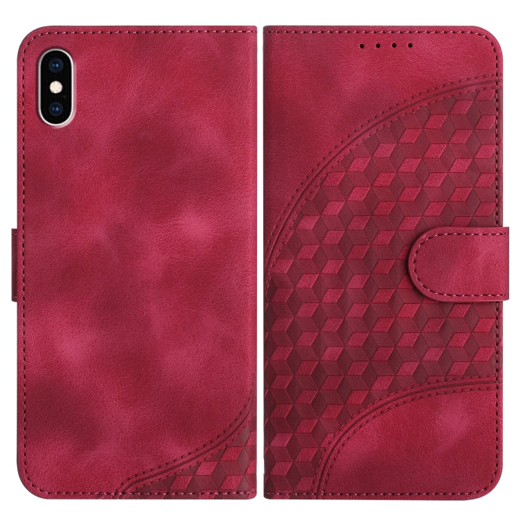YX0060 Funda de cuero para teléfono con relieve de cabeza de elefante y cordón, For iPhone XS Max, For iPhone 8 Plus / 7 Plus