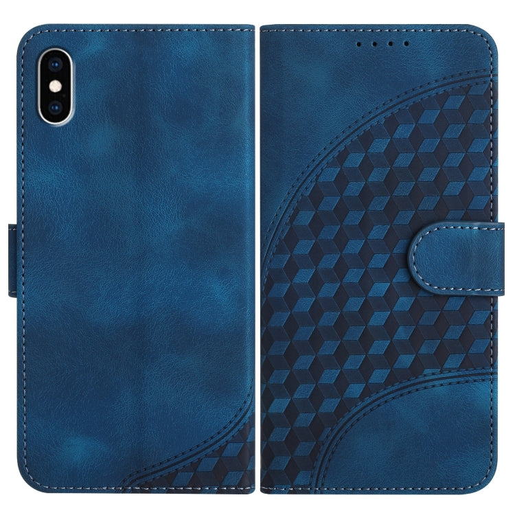 YX0060 Funda de cuero para teléfono con relieve de cabeza de elefante y cordón, For iPhone XS Max, For iPhone 8 Plus / 7 Plus