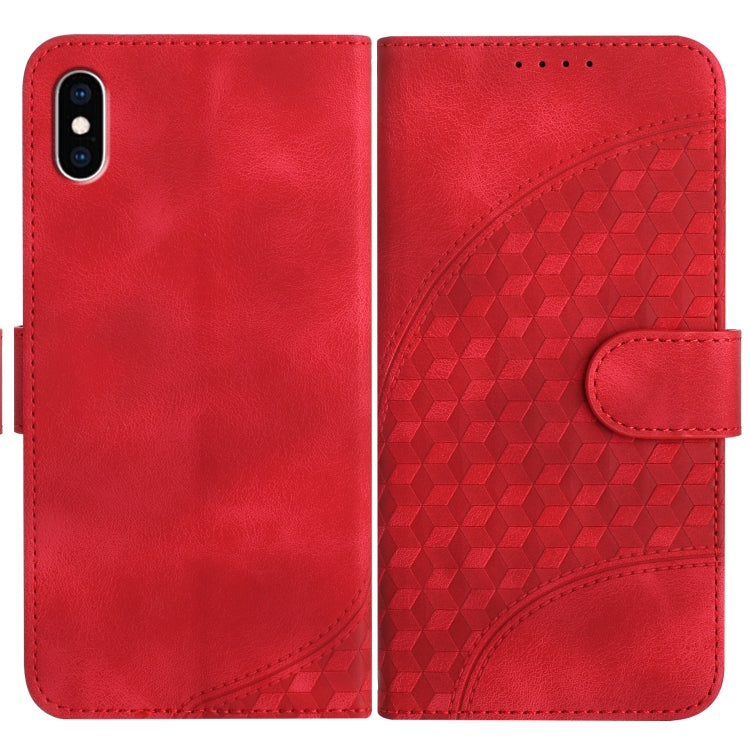 YX0060 Funda de cuero para teléfono con relieve de cabeza de elefante y cordón, For iPhone XS Max, For iPhone 8 Plus / 7 Plus