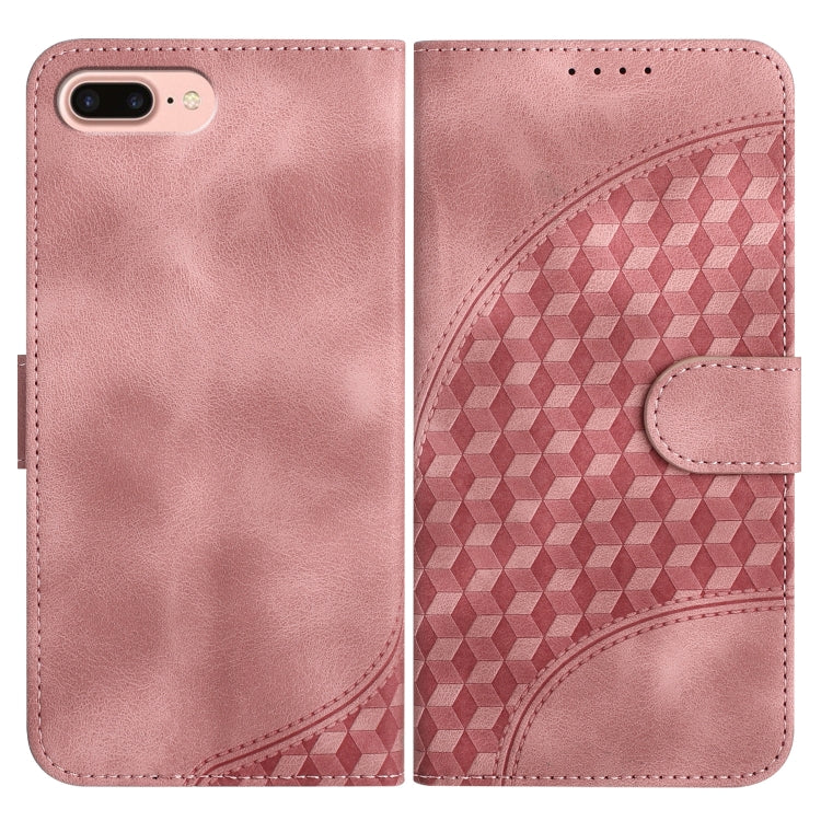 YX0060 Funda de cuero para teléfono con relieve de cabeza de elefante y cordón, For iPhone XS Max, For iPhone 8 Plus / 7 Plus
