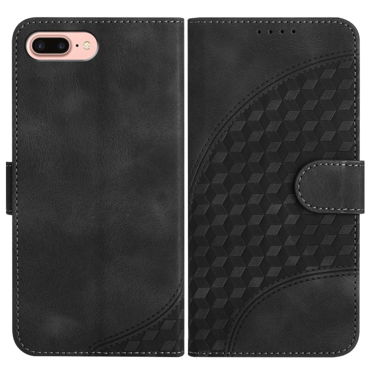 YX0060 Funda de cuero para teléfono con relieve de cabeza de elefante y cordón, For iPhone XS Max, For iPhone 8 Plus / 7 Plus