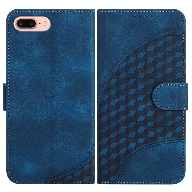YX0060 Funda de cuero para teléfono con relieve de cabeza de elefante y cordón, For iPhone XS Max, For iPhone 8 Plus / 7 Plus