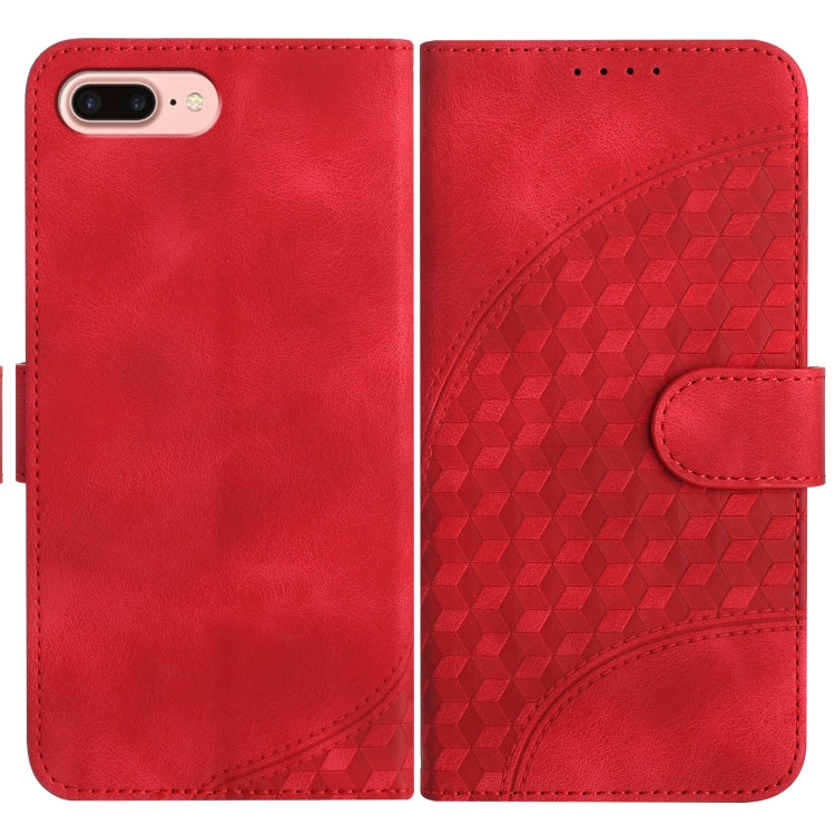 YX0060 Funda de cuero para teléfono con relieve de cabeza de elefante y cordón, For iPhone XS Max, For iPhone 8 Plus / 7 Plus