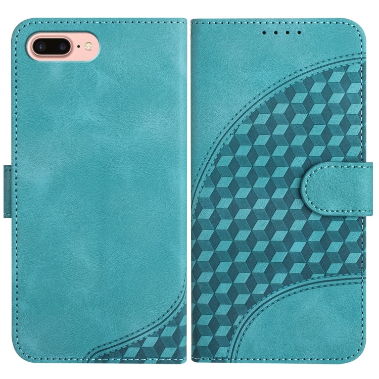 YX0060 Funda de cuero para teléfono con relieve de cabeza de elefante y cordón, For iPhone XS Max, For iPhone 8 Plus / 7 Plus