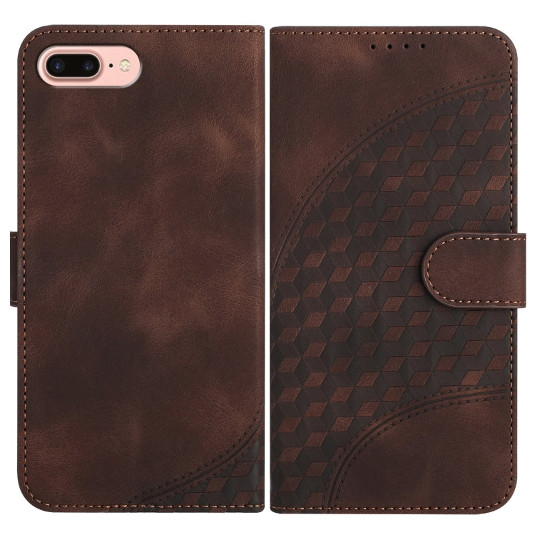 YX0060 Funda de cuero para teléfono con relieve de cabeza de elefante y cordón, For iPhone XS Max, For iPhone 8 Plus / 7 Plus