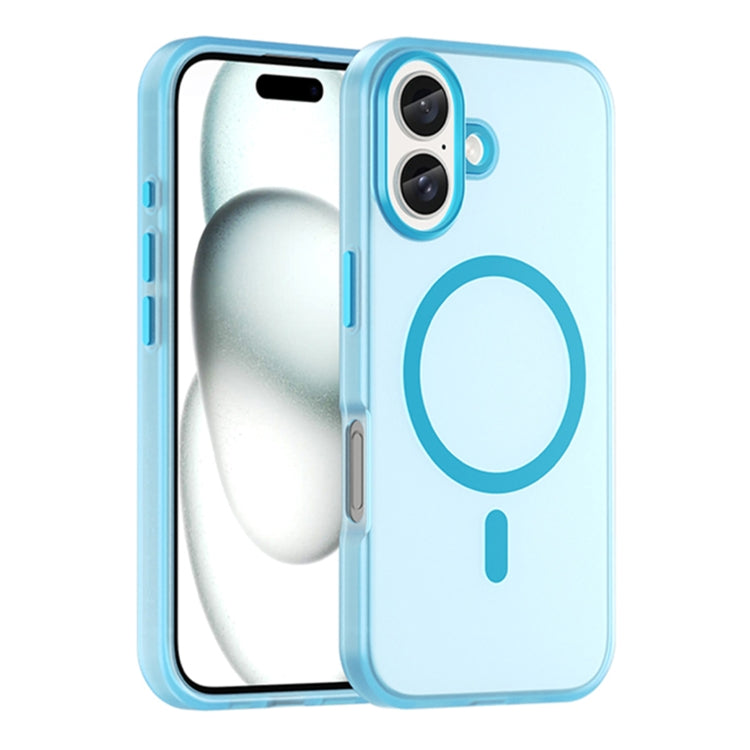 Estuche para teléfono de cobertura total de TPU + PC translúcido esmerilado MagSafe, For iPhone 16 Plus, For iPhone 16, For iPhone 15 Pro Max, For iPhone 15 Pro, For iPhone 15 Plus
