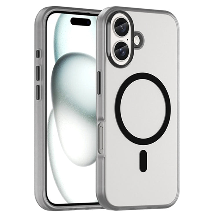 Estuche para teléfono de cobertura total de TPU + PC translúcido esmerilado MagSafe, For iPhone 16 Plus, For iPhone 16, For iPhone 15 Pro Max, For iPhone 15 Pro, For iPhone 15 Plus