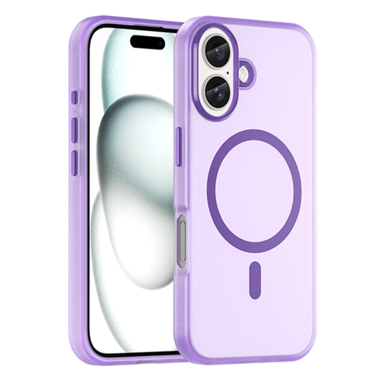 Estuche para teléfono de cobertura total de TPU + PC translúcido esmerilado MagSafe, For iPhone 16 Plus, For iPhone 16, For iPhone 15 Pro Max, For iPhone 15 Pro, For iPhone 15 Plus