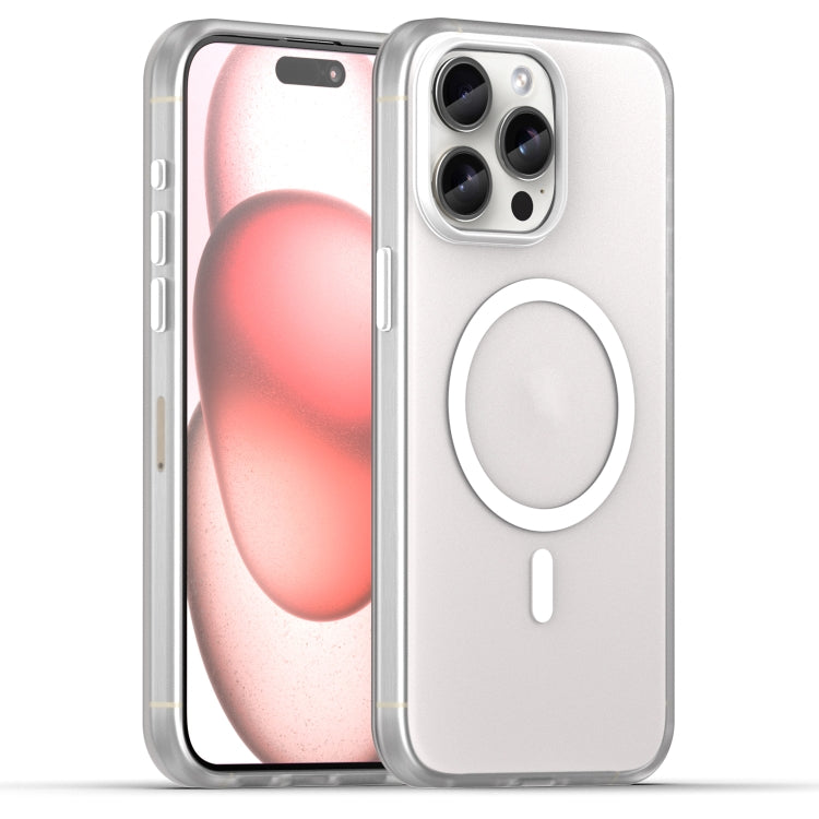 Estuche para teléfono de cobertura total de TPU + PC translúcido esmerilado MagSafe, For iPhone 16 Plus, For iPhone 16, For iPhone 15 Pro Max, For iPhone 15 Pro, For iPhone 15 Plus