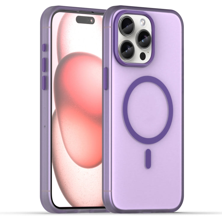 Estuche para teléfono de cobertura total de TPU + PC translúcido esmerilado MagSafe, For iPhone 16 Plus, For iPhone 16, For iPhone 15 Pro Max, For iPhone 15 Pro, For iPhone 15 Plus
