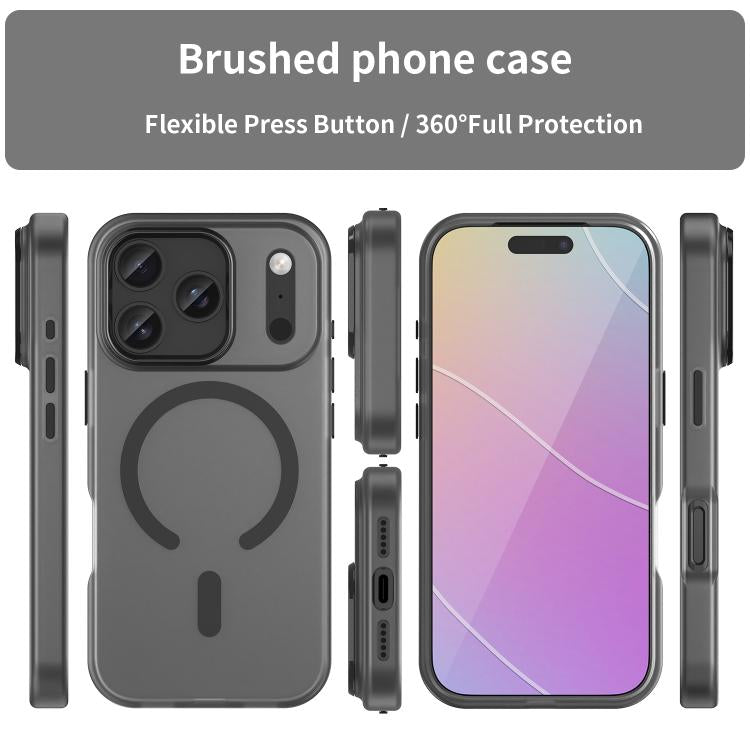 Estuche para teléfono de cobertura total de TPU + PC translúcido esmerilado MagSafe, For iPhone 17 Pro, For iPhone 17, For iPhone Air, For iPhone 16 Pro Max, For iPhone 16 Pro