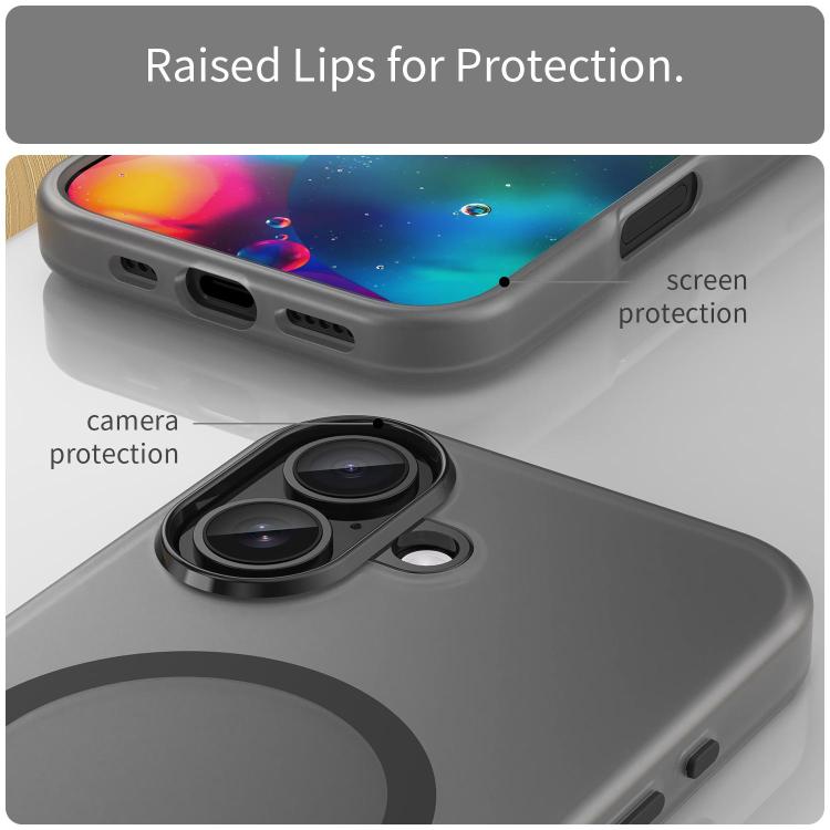 Estuche para teléfono de cobertura total de TPU + PC translúcido esmerilado MagSafe, For iPhone 18, For iPhone 18 Pro, For iPhone 18 Pro Max, For iPhone 17e / 16e, For iPhone 17 Pro Max