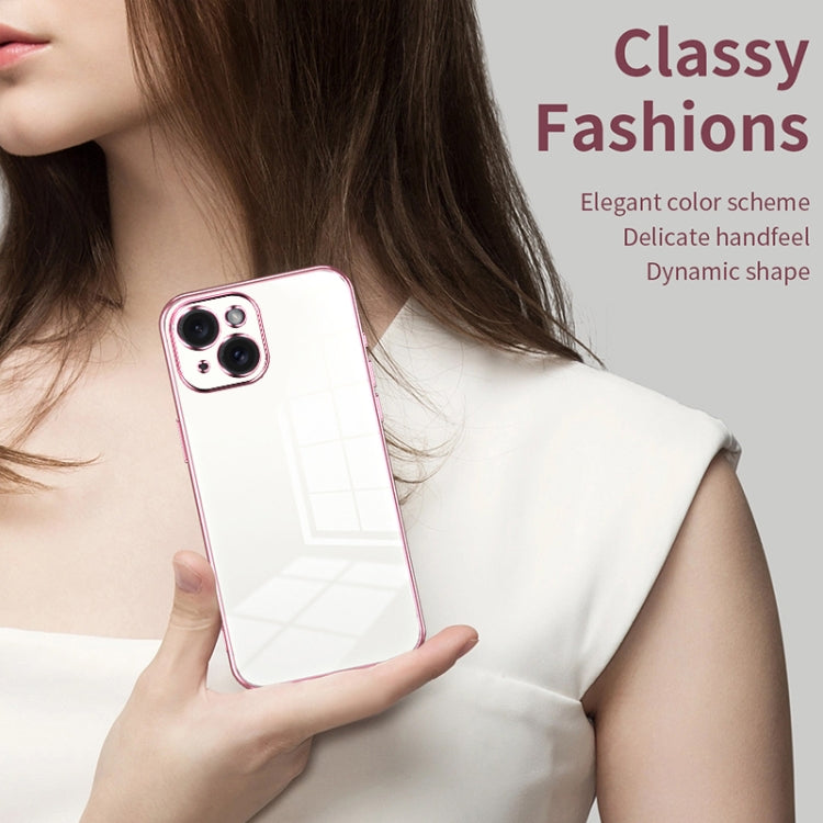 Caja de teléfono con orificio fino y revestimiento transparente, For iPhone 15, For iPhone 14 Plus, For iPhone 14, For iPhone 14 Pro, For iPhone 14 Pro Max, For iPhone SE 2022 / 2020 / 8 / 7
