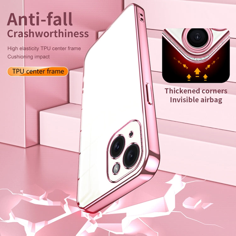 Caja de teléfono con orificio fino y revestimiento transparente, For iPhone 15, For iPhone 14 Plus, For iPhone 14, For iPhone 14 Pro, For iPhone 14 Pro Max, For iPhone SE 2022 / 2020 / 8 / 7