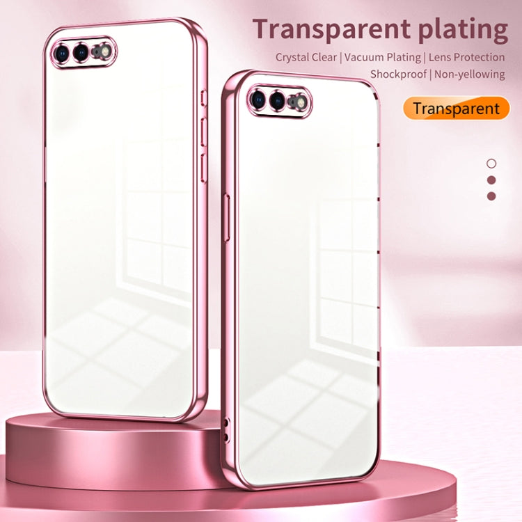 Caja de teléfono con orificio fino y revestimiento transparente, For iPhone 8 Plus / 7 Plus