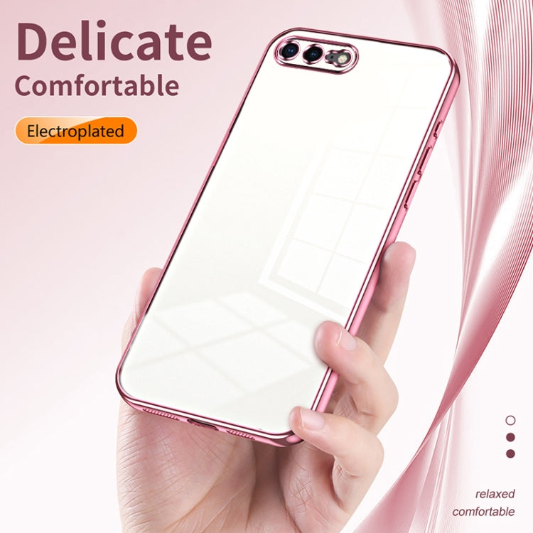 Caja de teléfono con orificio fino y revestimiento transparente, For iPhone 8 Plus / 7 Plus