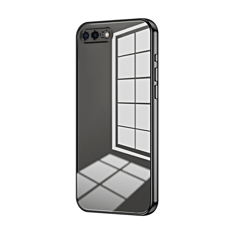 Caja de teléfono con orificio fino y revestimiento transparente, For iPhone 8 Plus / 7 Plus