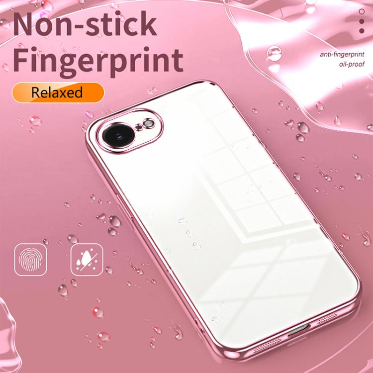 Caja de teléfono con orificio fino y revestimiento transparente, For iPhone 17e / 16e, For iPhone 17 Pro Max, For iPhone 17 Pro, For iPhone 17, For iPhone Air, For iPhone 16 Pro Max