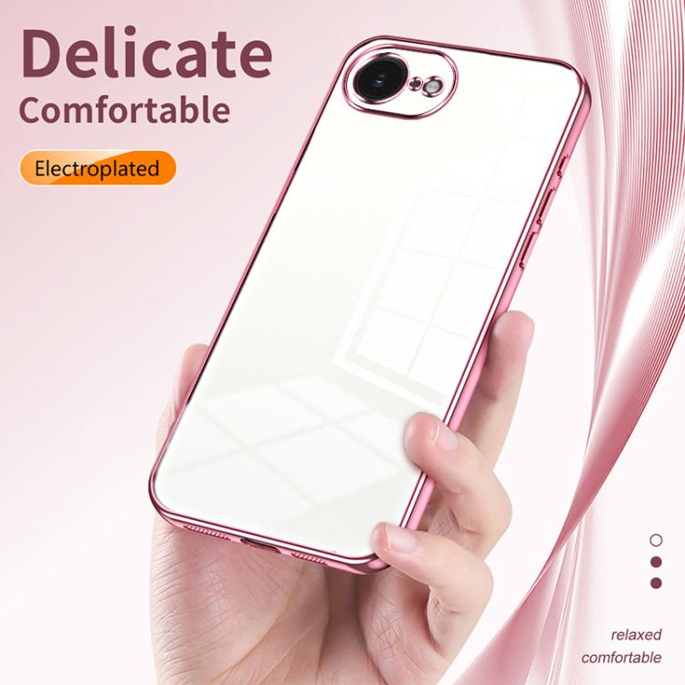 Caja de teléfono con orificio fino y revestimiento transparente, For iPhone 17e / 16e, For iPhone 17 Pro Max, For iPhone 17 Pro, For iPhone 17, For iPhone Air, For iPhone 16 Pro Max