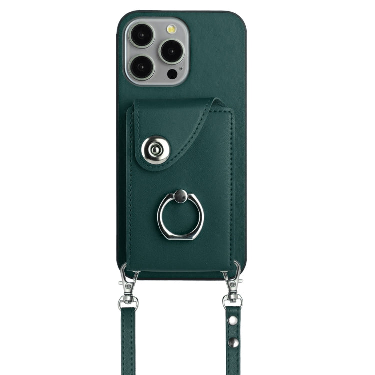 Funda para teléfono con soporte para anillo y bolsa para tarjeta de órgano con cordón largo, For iPhone 14 Pro Max, For iPhone SE 2022 / 2020 / 8 / 7, For iPhone 13 Pro Max, For iPhone 13 Pro, For iPhone 13, For iPhone 13 mini, For iPhone 12           ...