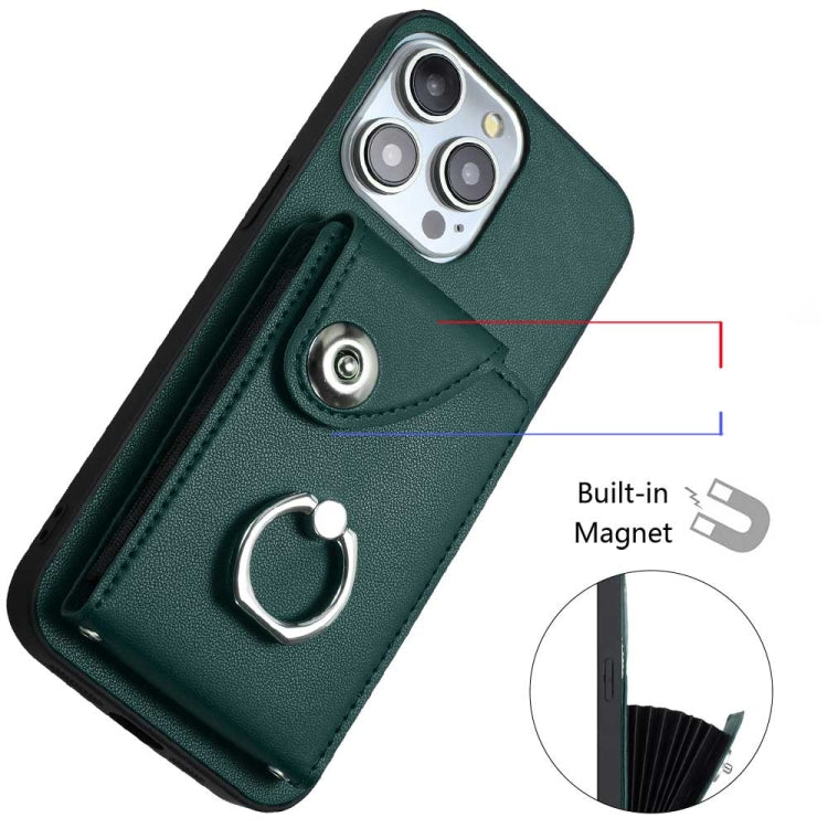 Funda para teléfono con soporte para anillo y bolsa para tarjeta de órgano con cordón largo, For iPhone 14 Pro Max, For iPhone SE 2022 / 2020 / 8 / 7, For iPhone 13 Pro Max, For iPhone 13 Pro, For iPhone 13, For iPhone 13 mini, For iPhone 12           ...