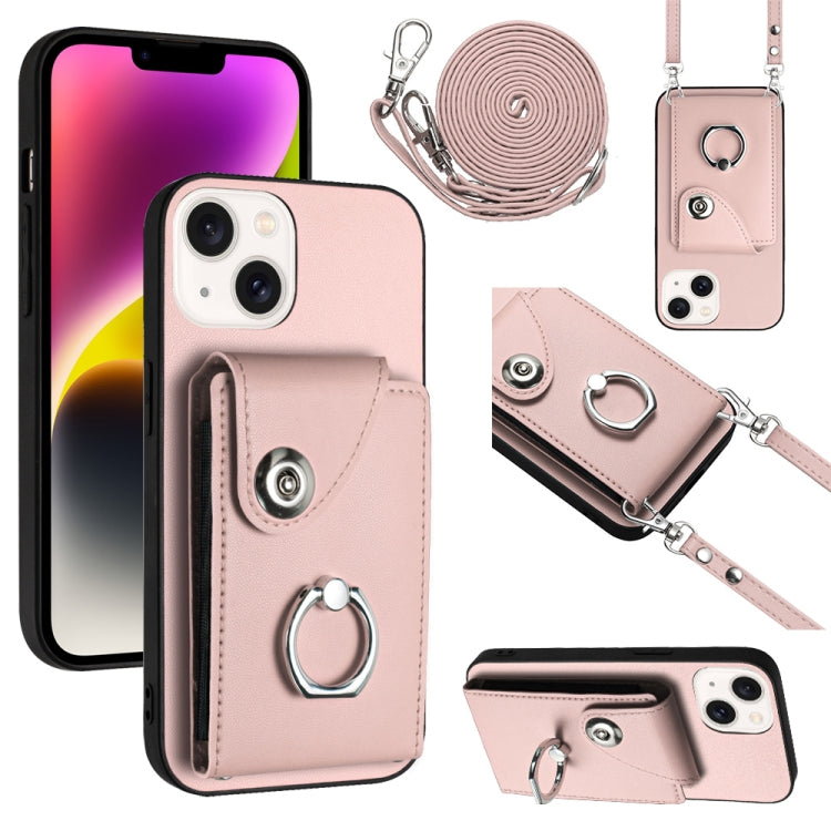 Funda para teléfono con soporte para anillo y bolsa para tarjeta de órgano con cordón largo, For iPhone 14 Pro Max, For iPhone SE 2022 / 2020 / 8 / 7, For iPhone 13 Pro Max, For iPhone 13 Pro, For iPhone 13, For iPhone 13 mini, For iPhone 12           ...