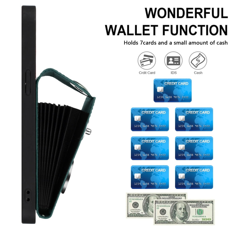 Funda para teléfono con soporte para anillo y bolsa para tarjeta de órgano con cordón largo, For iPhone 16, For iPhone 15 Pro Max, For iPhone 15 Pro, For iPhone 15 Plus, For iPhone 15, For iPhone 14 Plus, For iPhone 14, For iPhone 14 Pro