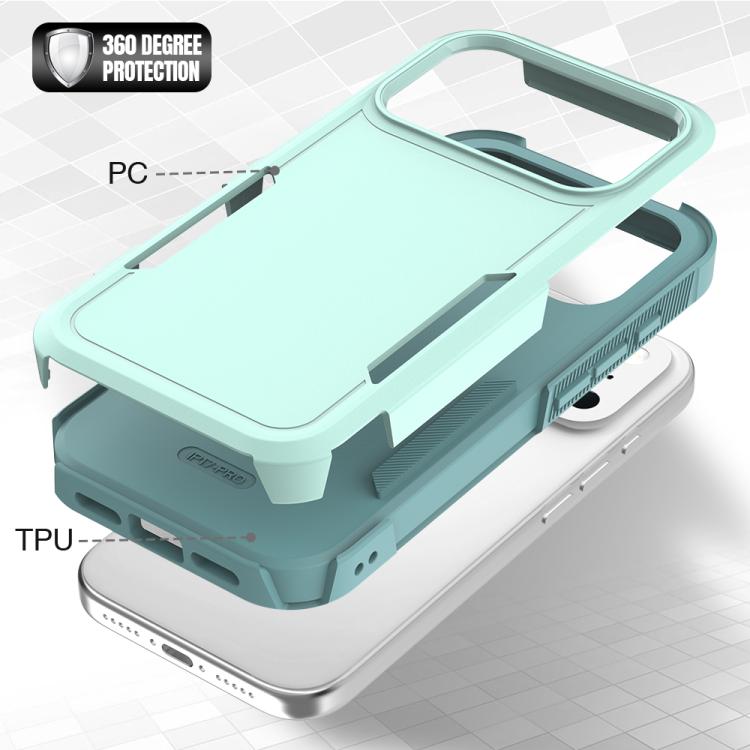 2 en 1 PC + caja del teléfono de TPU, For iPhone 18 Pro / 17 Pro, For iPhone 18 Pro Max / 17 Pro Max, For iPhone 17e / 16e, For iPhone 17, For iPhone Air, For iPhone 16 Pro Max, For iPhone 16 Pro, For iPhone 16 Plus