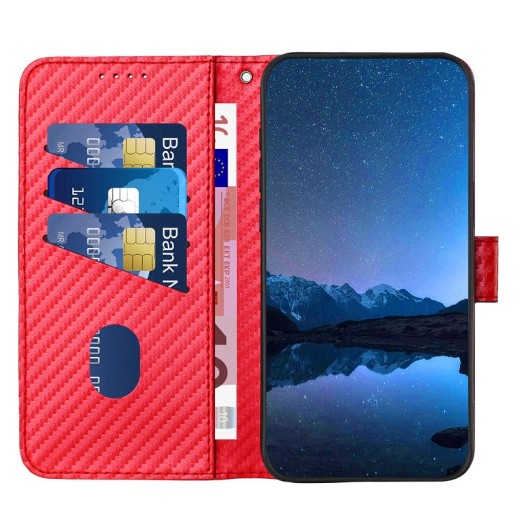 YX0070 Funda de teléfono de cuero con hebilla de fibra de carbono y cordón, For iPhone XS Max, For iPhone 8 Plus / 7 Plus