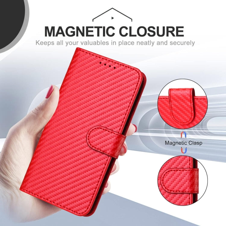 YX0070 Funda de teléfono de cuero con hebilla de fibra de carbono y cordón, For iPhone XS Max, For iPhone 8 Plus / 7 Plus
