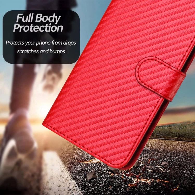 YX0070 Funda de teléfono de cuero con hebilla de fibra de carbono y cordón, For iPhone XS Max, For iPhone 8 Plus / 7 Plus