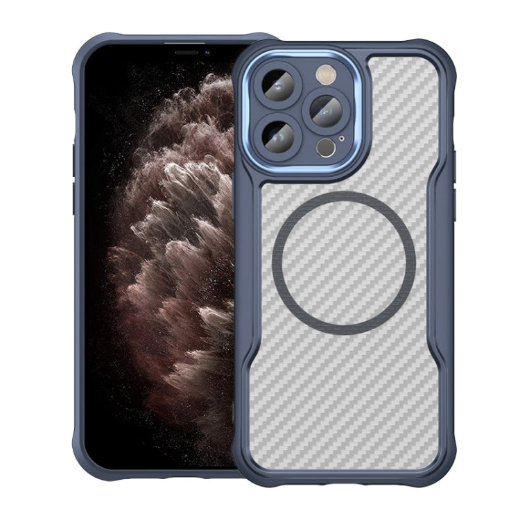 Funda para teléfono translúcida MagSafe con textura de fibra de carbono, For iPhone 11 Pro Max, For iPhone 11, For iPhone 11 Pro